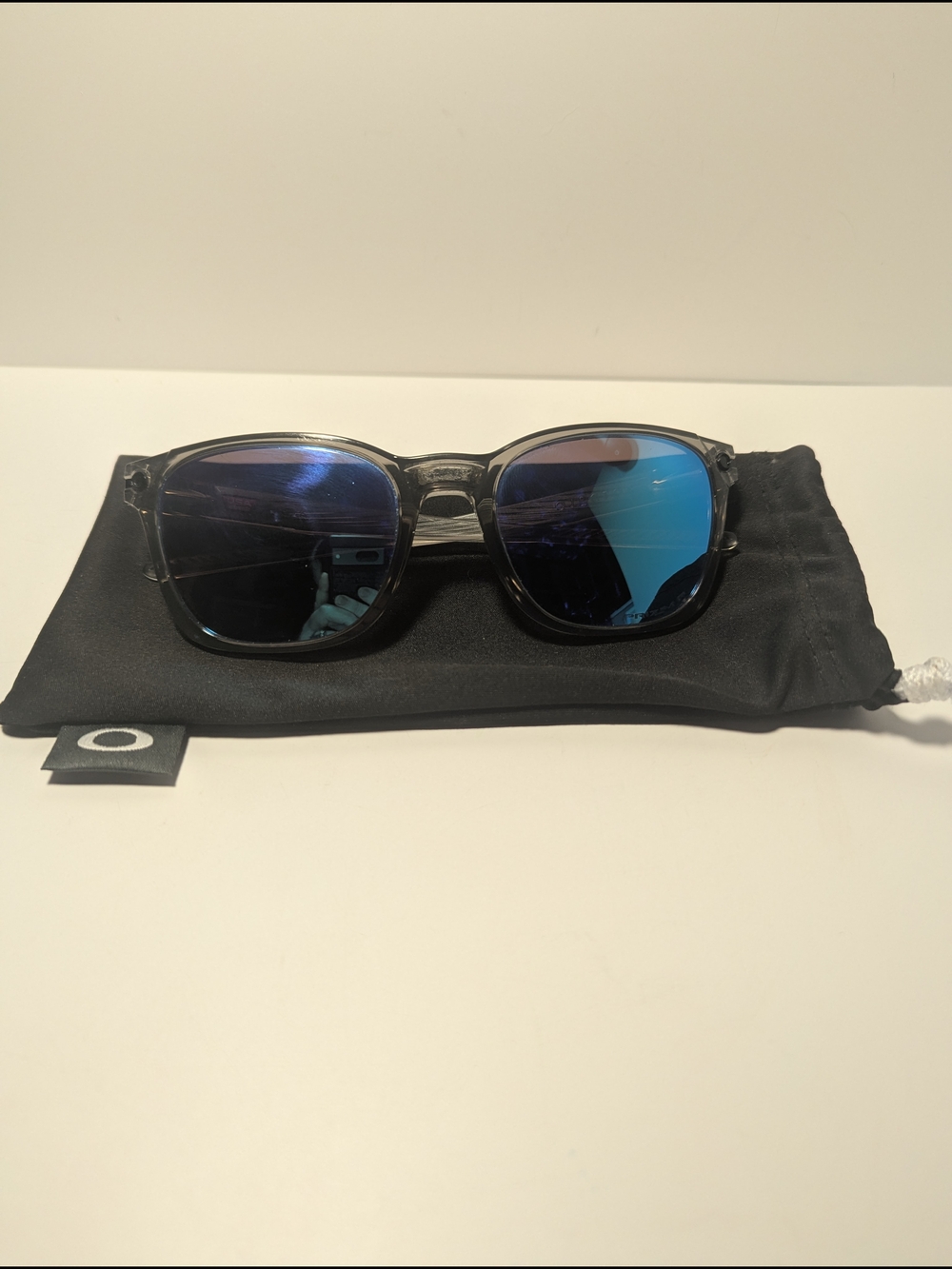 Oakley OO9018 Objector Prizm Gray Blue Basic Darkness Mirrored Sunglasses